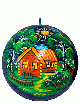 Свеча-шар "Летний домик"