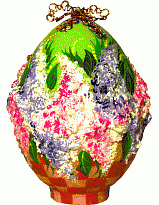 Свеча супер яйцо "Корзинка с цветами"