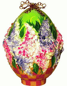 Свеча супер яйцо "Корзинка с цветами"