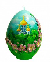 Свеча супер яйцо "Храм в яблоневом цвету"